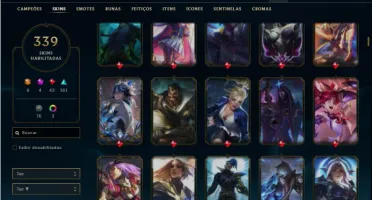 Conta prata 3 com TODOS os champs e 339 Skins + 4 Prestigios