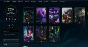 Conta prata 3 com TODOS os champs e 339 Skins + 4 Prestigios