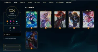 Conta prata 3 com TODOS os champs e 339 Skins + 4 Prestigios