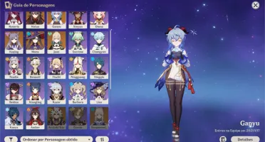 Genshin impact - conta com 6 personagens 5⭐ e + 2 armas 5⭐