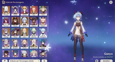 Genshin impact - conta com 6 personagens 5⭐ e + 2 armas 5⭐