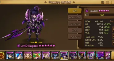 Conta do Summoners War lev 30