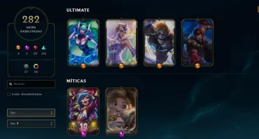 Conta c/ zoe prestigio, 4 skins ultimate, 282 skins+