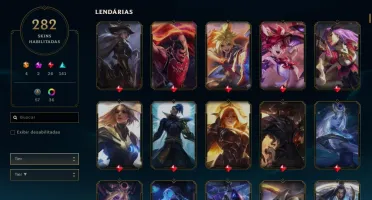 Conta c/ zoe prestigio, 4 skins ultimate, 282 skins+