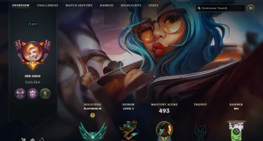 Conta RIOT Games LoL Platina 4 Solo/Duo