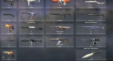 conta de valorant com algumas skins
