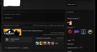 Conta Cs:Go 3k de hrs+