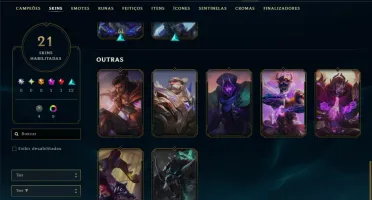 Ouro 3 com 110 Champs e 21 Skins +1 Prestigio