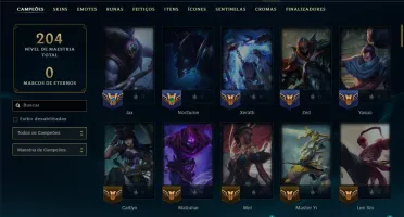 Ouro 3 com 110 Champs e 21 Skins +1 Prestigio