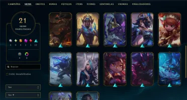 Ouro 3 com 110 Champs e 21 Skins +1 Prestigio