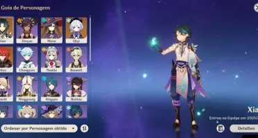 CONTA GENSHIN IMPACT AR42 - COM DILUC,XIÃO, QIQI E MONA.