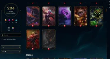 Conta de League of Legends Unranked 204 skins