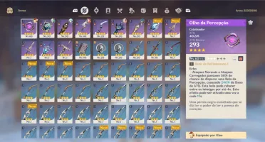 conta genshim Impact conta AR 36 Klee + zhon li e muito +