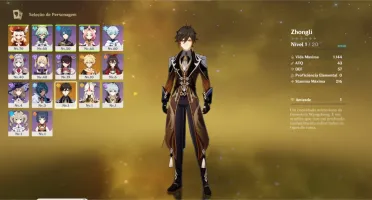 conta genshim Impact conta AR 36 Klee + zhon li e muito +