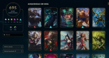 Conta Diamante 1 Mmr Grão-Mestre Todos os campeões 600 skins