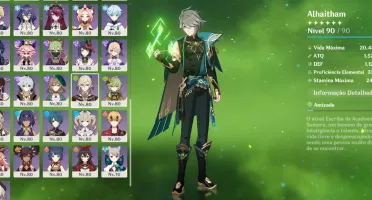 ✨ Conta Ar 60 End Game com skin da Keqing e Garantido ✨