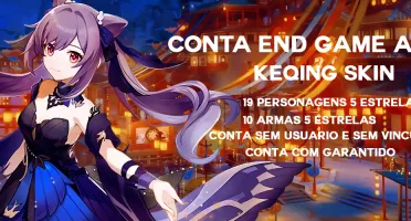 ✨ Conta Ar 60 End Game com skin da Keqing e Garantido ✨