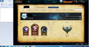 Conta LoL lv 30, 37 campeões, 3 skins, elo Prata!