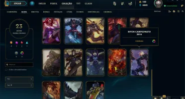 Conta lol champios 23 skins(brolaf,pulsecait)