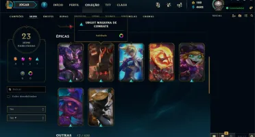Conta lol champios 23 skins(brolaf,pulsecait)