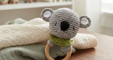 Chocalho Urso Amigurumi