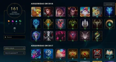 VENDO CONTA DE LOL- 265 SKINS TODOS OS CAMPEÕES GOLD 5 LV 80