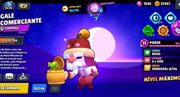 92k troféus. 585 skins. 106/106 brawlers. Conta full