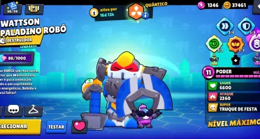92k troféus. 585 skins. 106/106 brawlers. Conta full