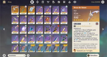 AR55 Kazuha+Hu tao+Ayaka+Shogun Raiden+Diluc+3 armas