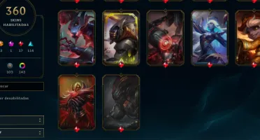 FULL ACESSO - LVL 467 - 360 Skins - TODOS Champions