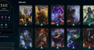 FULL ACESSO - LVL 467 - 360 Skins - TODOS Champions