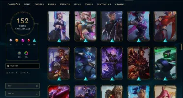 Ouro 2 com TODOS os champs e 152 skins ( MID / SUP / ADC )