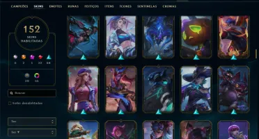 Ouro 2 com TODOS os champs e 152 skins ( MID / SUP / ADC )