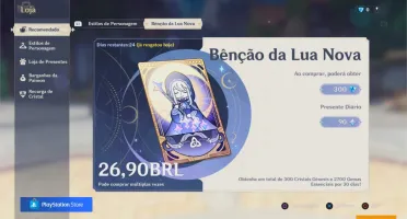 AR 24 - Zhongli + Ganyu com Amos Bow e benção da lua ativa