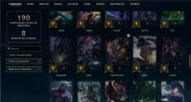 Prata 4 com 90 Champs e 30 Skins