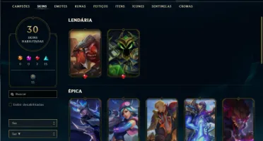 Prata 4 com 90 Champs e 30 Skins