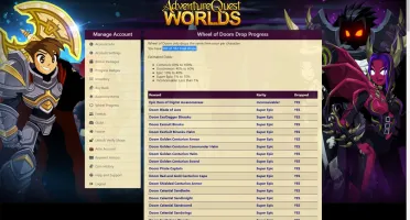 CONTA AQW 2012 - TODOS ITENS DA DOOM E MUITOS RAROS