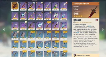 Conta Genshin Impact AR 53 Xiao + Hu-Tao +Mona+Kequing( C1 )