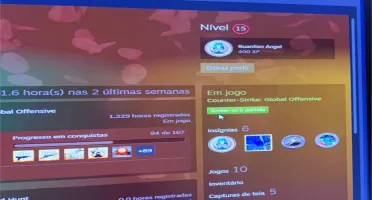 conta cs go + 17 anos steam + 5 medalhas