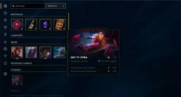 Conta unranked com 33 champs e 5 skins ( 1 ultimate )