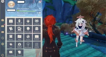 Conta Genshim Impact Rank 45 Mundo Lv6 Com 4 personagens 5*