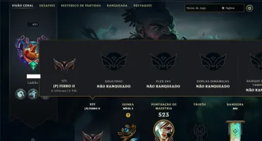 Unranked com 125 Champs e 180 Skins ( TOP / MID / JG )
