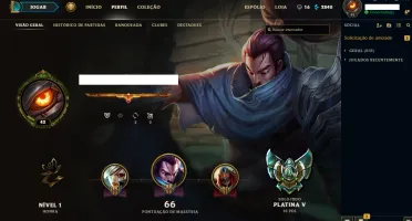 Conta League Of Legends Platina - 30 Champs, 24 Skins.
