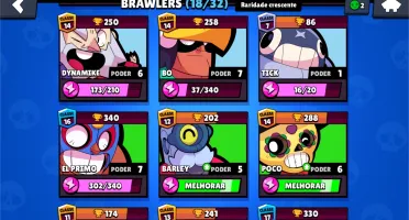 Conta Brawl Stars com 5 Mil troféus, Nível 62