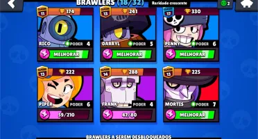 Conta Brawl Stars com 5 Mil troféus, Nível 62