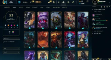 Esmeralda 4 com 80 Champs e 53 Skins + 2 Prestigios