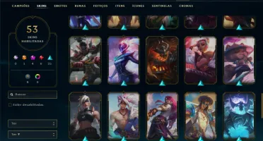 Esmeralda 4 com 80 Champs e 53 Skins + 2 Prestigios