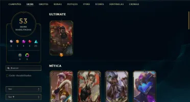 Esmeralda 4 com 80 Champs e 53 Skins + 2 Prestigios