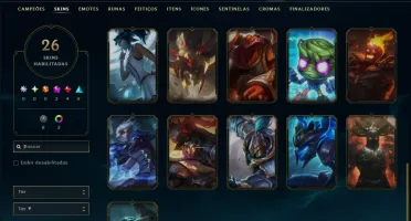 Unranked com 70 Champs e 26 Skins ( ADC / MID )