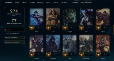 Unranked com 70 Champs e 26 Skins ( ADC / MID )
